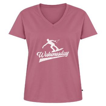 Wakeboard - T-shirt encolure en V Premium bio Femme - mauve - Devant - AI Model Female 172 dark (172cm)
