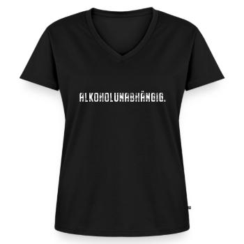 Alcohol-Free Sober Straight Edge Alcohol-Free - Women's Premium Organic V-neck T-shirt - black - Front - AI Model Female 172 light (172cm)