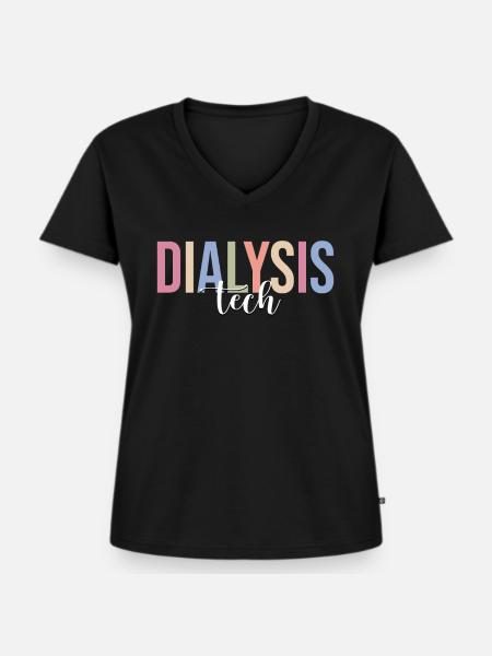 Dialyse-Techniker - Frauen Premium Bio T-Shirt mit V-Ausschnitt - Schwarz