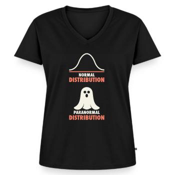 Mathematik Mathematiker Mathelehrer Stockastik - Frauen Premium Bio T-Shirt mit V-Ausschnitt - Schwarz - Vorne - AI Model Female 172 light (172cm)