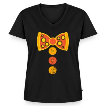 Karneval,Clown Karneval - Frauen Premium Bio T-Shirt mit V-Ausschnitt - Schwarz - Vorne - AI Model Female 172 light (172cm)
