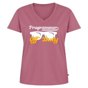 Cadeau de matériel informatique informatique - T-shirt encolure en V Premium bio Femme - mauve - Devant - AI Model Female 172 dark (172cm)