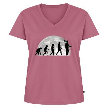 Chimney sweep evolution moon chimney sweep chimney chimney - Women's Premium Organic V-neck T-shirt - mauve - Front - AI Model Female 172 dark (172cm)