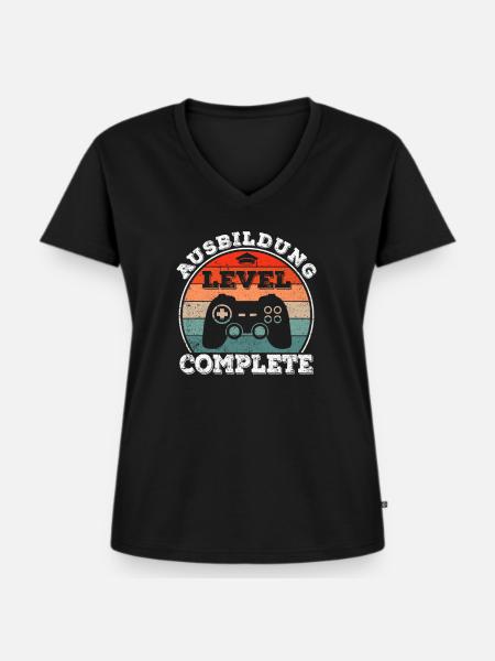 Ausbildung Auszubildender Abschluss Azubi Geschenk - Frauen Premium Bio T-Shirt mit V-Ausschnitt - Schwarz