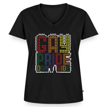 Gay Pride Dont Wide Pride Gay Pride Gay Pride - Frauen Premium Bio T-Shirt mit V-Ausschnitt - Schwarz - Vorne - AI Model Female 172 light (172cm)