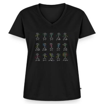 Mathe Algebra Kurvendiskussion Lehrer Geschenk - Frauen Premium Bio T-Shirt mit V-Ausschnitt - Schwarz - Vorne - AI Model Female 172 light (172cm)