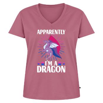 Fierté gaie LGBTQ - T-shirt encolure en V Premium bio Femme - mauve - Devant - AI Model Female 172 dark (172cm)