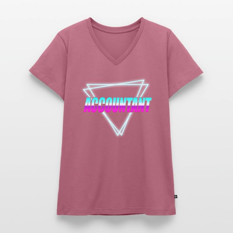 Comptable Comptable Comptable Comptabilité T-shirt encolure en V Premium bio Femme