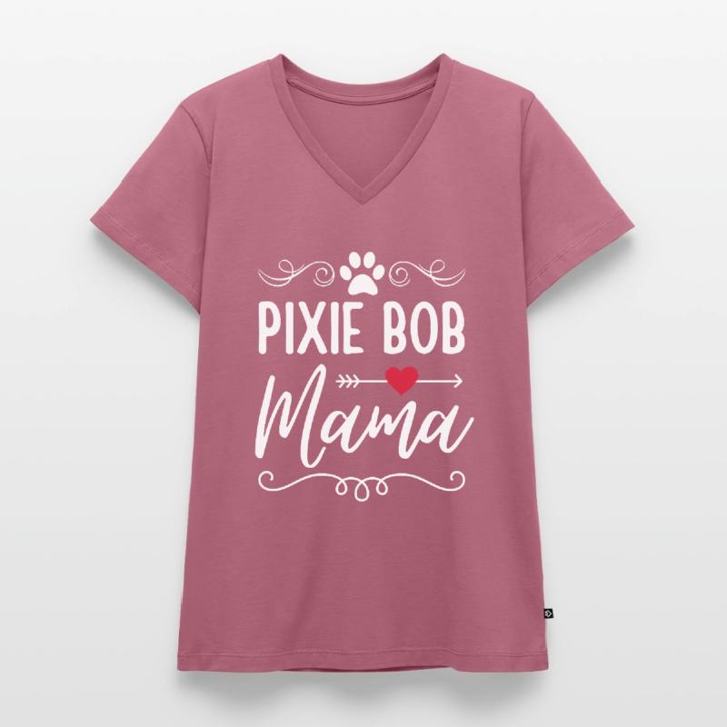 Pixie Bob Cat Mama Pixie Bob Mom Women's Premium Organic V-neck T-shirt