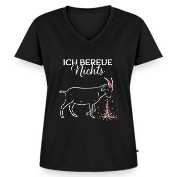 Konfetti Kotzen Karneval Fasching Kölsch Geißbock - Frauen Premium Bio T-Shirt mit V-Ausschnitt - Schwarz - Vorne - AI Model Female 172 light (172cm)