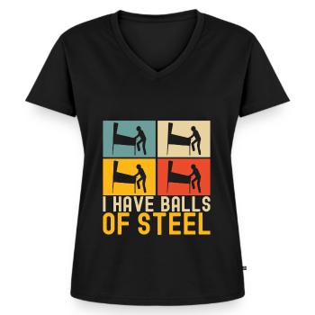 Pinball Flipper - Women's Premium Organic V-neck T-shirt - black - Front - AI Model Female 172 light (172cm)