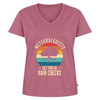 Storm Hunter Tornados Storm Chaser Cadeau - T-shirt encolure en V Premium bio Femme - mauve - Devant - AI Model Female 172 dark (172cm)