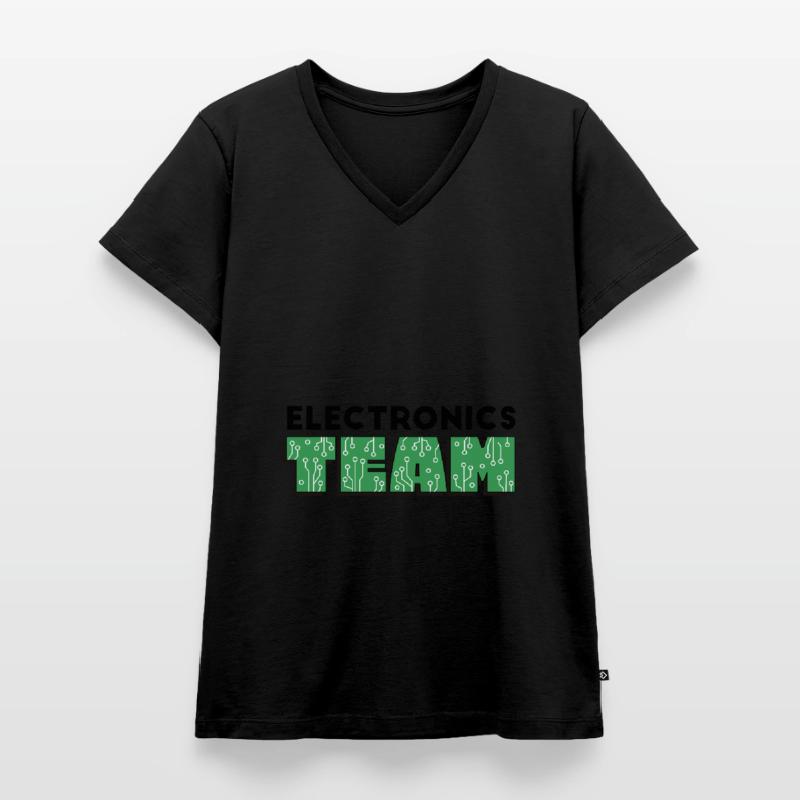 Programmierer - electronics TEAM Frauen Premium Bio T-Shirt mit V-Ausschnitt