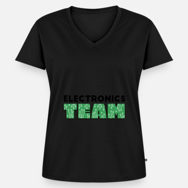 Programmer - electronics TEAM - Women's Premium Organic V-neck T-shirt - black