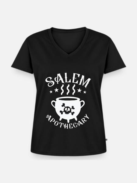 Apotheke Für Einen Apotheker - Frauen Premium Bio T-Shirt mit V-Ausschnitt - Schwarz