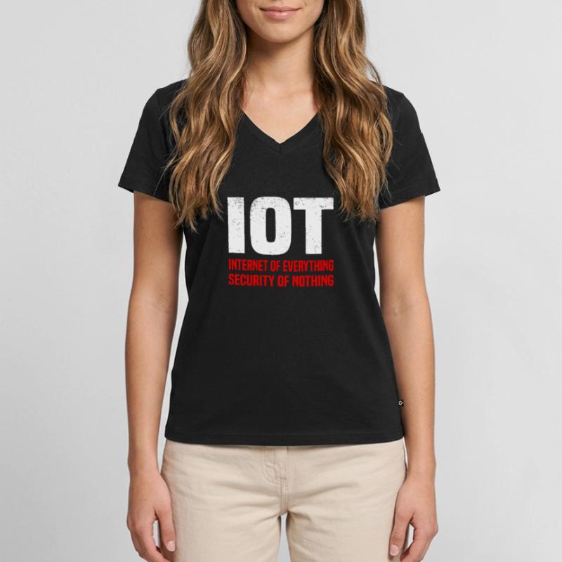 Internet Des Objets IOT Programmeur Admin IT T-shirt encolure en V Premium bio Femme