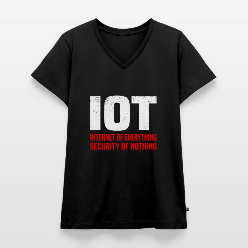 Internet Des Objets IOT Programmeur Admin IT T-shirt encolure en V Premium bio Femme