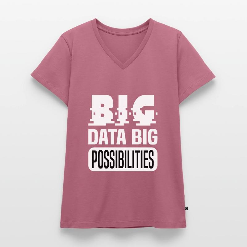 Internet Des Objets IOT Programmeur Admin IT T-shirt encolure en V Premium bio Femme