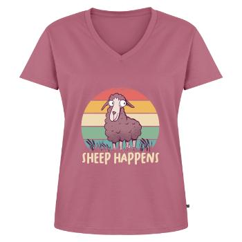 Farmer Farmer Lamb Farmer Farm Country Egg Sheep - Women's Premium Organic V-neck T-shirt - mauve - Front - AI Model Female 172 dark (172cm)