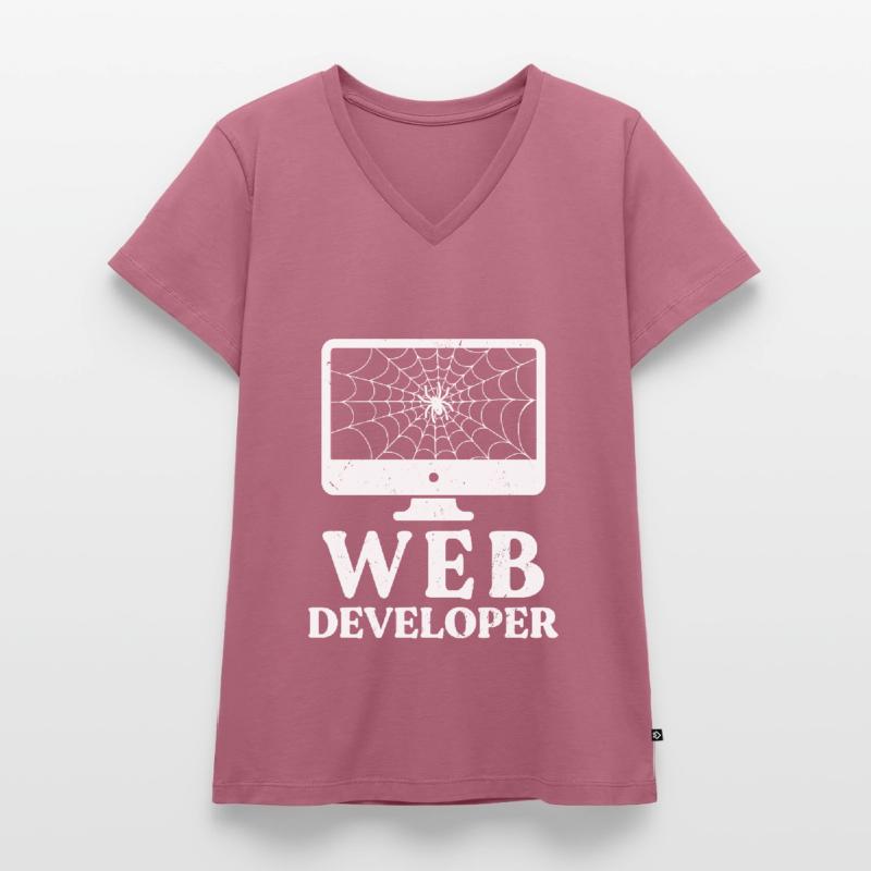 Web Developer Website Development IT Programmer Women's Premium Organic V-neck T-shirt