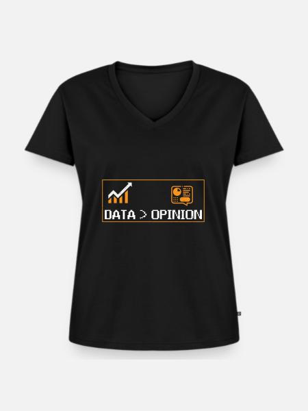 Statistik Datenanalyse Beruf Statistiker - Frauen Premium Bio T-Shirt mit V-Ausschnitt - Schwarz