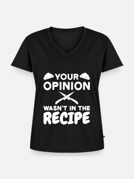 chefkoch koch kochen spruch - Frauen Premium Bio T-Shirt mit V-Ausschnitt - Schwarz