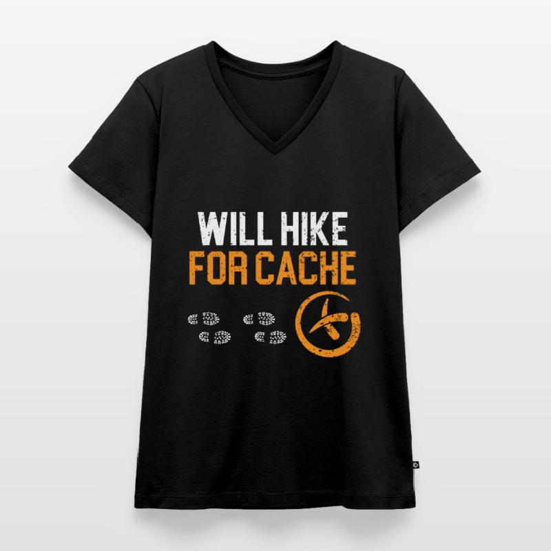 Wanders for cache, map reading, geocaching Women's Premium Organic V-neck T-shirt