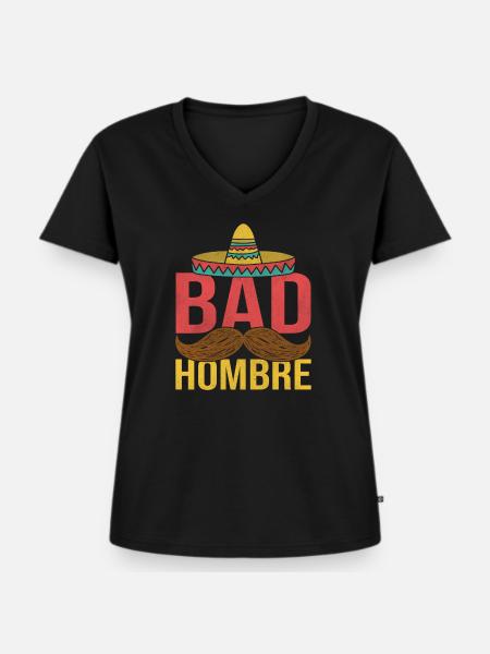 Mexiko - Frauen Premium Bio T-Shirt mit V-Ausschnitt - Schwarz