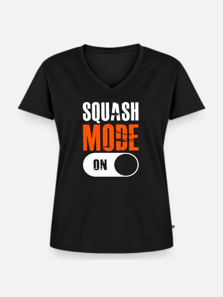 Squash - Frauen Premium Bio T-Shirt mit V-Ausschnitt - Schwarz