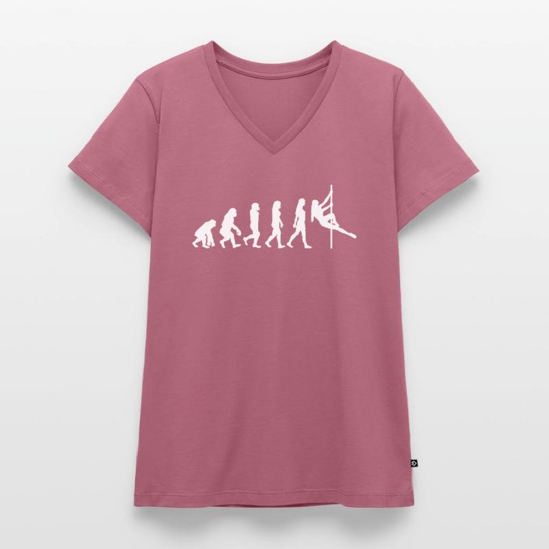 Pole dance evolution gift pole dancer Women's Premium Organic V-neck T-shirt