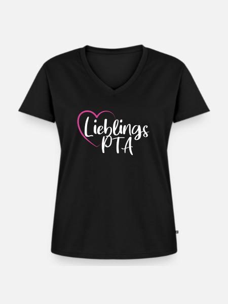 Lieblings PTA - Frauen Premium Bio T-Shirt mit V-Ausschnitt - Schwarz