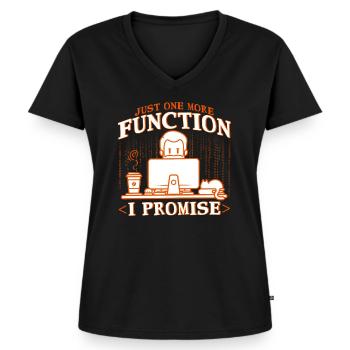 Programmeurs de logiciels geeks - T-shirt encolure en V Premium bio Femme - noir - Devant - AI Model Female 172 light (172cm)