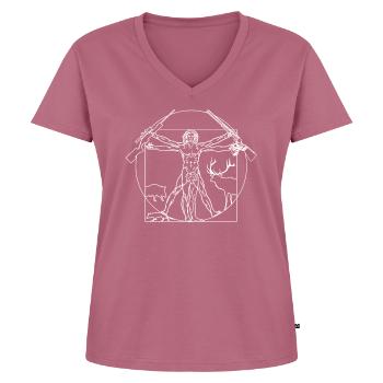 Jäger Jagdschein Wildschwein Rotwild Jagd - Frauen Premium Bio T-Shirt mit V-Ausschnitt - Mauve - Vorne - AI Model Female 172 dark (172cm)
