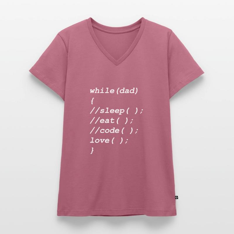 Programmeur Ordinateur Admin Codeur Développeur de logiciels T-shirt encolure en V Premium bio Femme