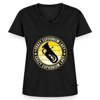 Euphonium Eufonium Euphonist - Women's Premium Organic V-neck T-shirt - black - Front - AI Model Female 172 light (172cm)