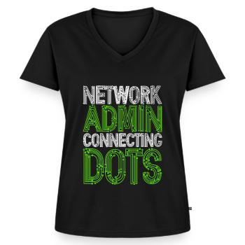 Netzwerkadministrator Network Admin - Frauen Premium Bio T-Shirt mit V-Ausschnitt - Schwarz - Vorne - AI Model Female 172 light (172cm)
