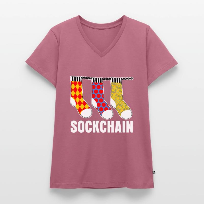 Admin Programmierer Computer Frauen Premium Bio T-Shirt mit V-Ausschnitt