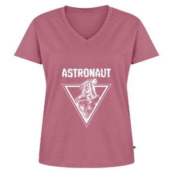 Logo de la navette spatiale Raumfahrt Planet - T-shirt encolure en V Premium bio Femme - mauve - Devant - AI Model Female 172 dark (172cm)