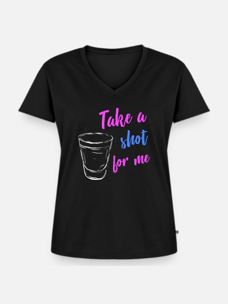 Alkohol - Frauen Premium Bio T-Shirt mit V-Ausschnitt - Schwarz