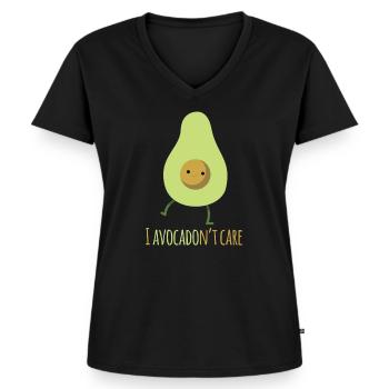 fruit - T-shirt encolure en V Premium bio Femme - noir - Devant - AI Model Female 172 light (172cm)