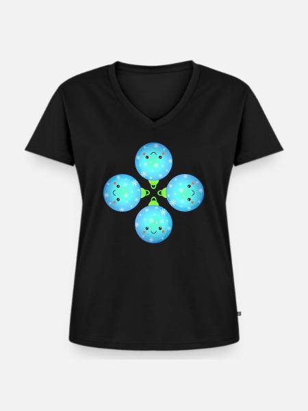Schöne Weihnachtskugeln Christbaumkugeln - Frauen Premium Bio T-Shirt mit V-Ausschnitt - Schwarz