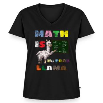 Math Joke - Frauen Premium Bio T-Shirt mit V-Ausschnitt - Schwarz - Vorne - AI Model Female 172 light (172cm)