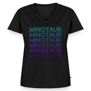 Minotaurus Altgriechisch Griechische Mythologie Re - Frauen Premium Bio T-Shirt mit V-Ausschnitt - Schwarz - Vorne - AI Model Female 172 light (172cm)