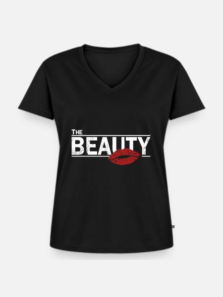 The - Frauen Premium Bio T-Shirt mit V-Ausschnitt - Schwarz
