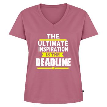 Designer graphiste graphiste designer artiste - T-shirt encolure en V Premium bio Femme - mauve - Devant - AI Model Female 172 dark (172cm)