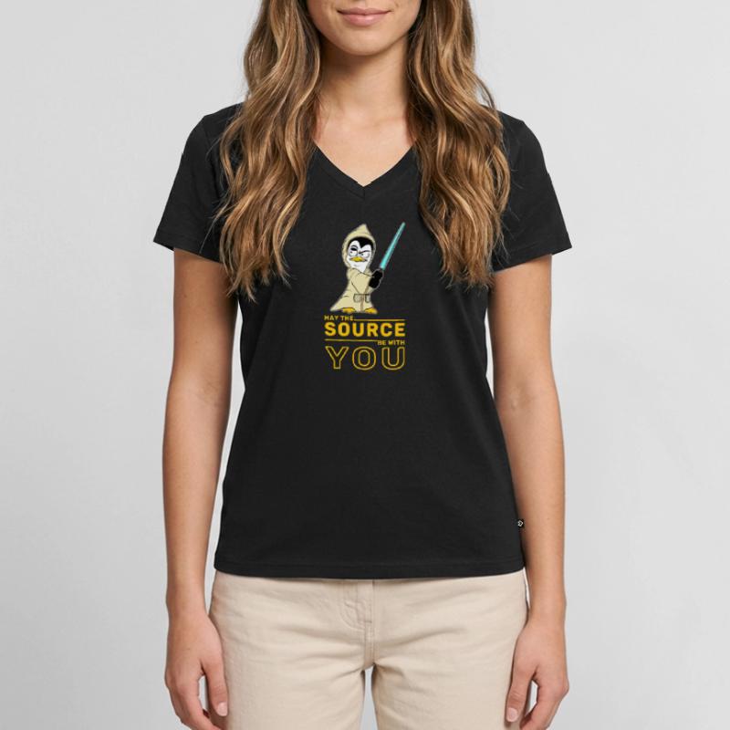 IT Nerd Linux Linux Pinguin Geek Software Engineer Frauen Premium Bio T-Shirt mit V-Ausschnitt