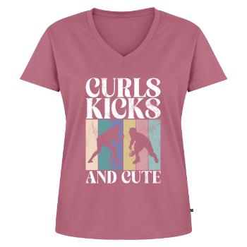 Lutteuse Fille Grappling Lutteuse Femmes - T-shirt encolure en V Premium bio Femme - mauve - Devant - AI Model Female 172 dark (172cm)
