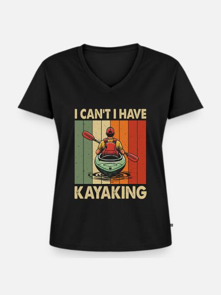Kayak -Kayak -Paddle Lovers Kayak Adventure - T-shirt encolure en V Premium bio Femme - noir