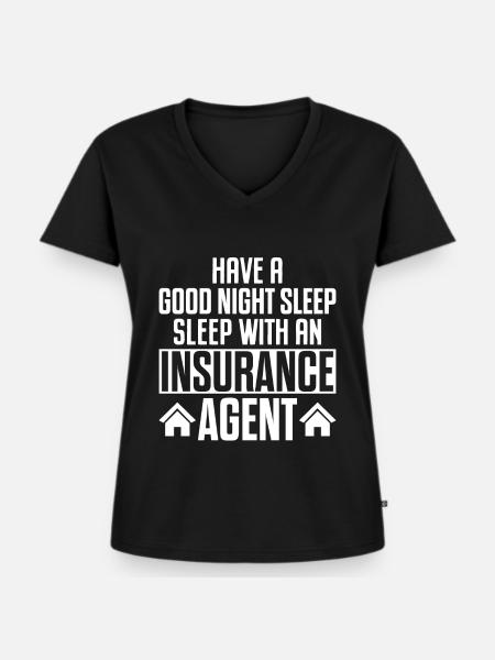 Komischer Broker - Frauen Premium Bio T-Shirt mit V-Ausschnitt - Schwarz