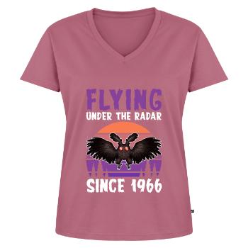 Mothman Crypttide Cryptozoology - Women's Premium Organic V-neck T-shirt - mauve - Front - AI Model Female 172 dark (172cm)